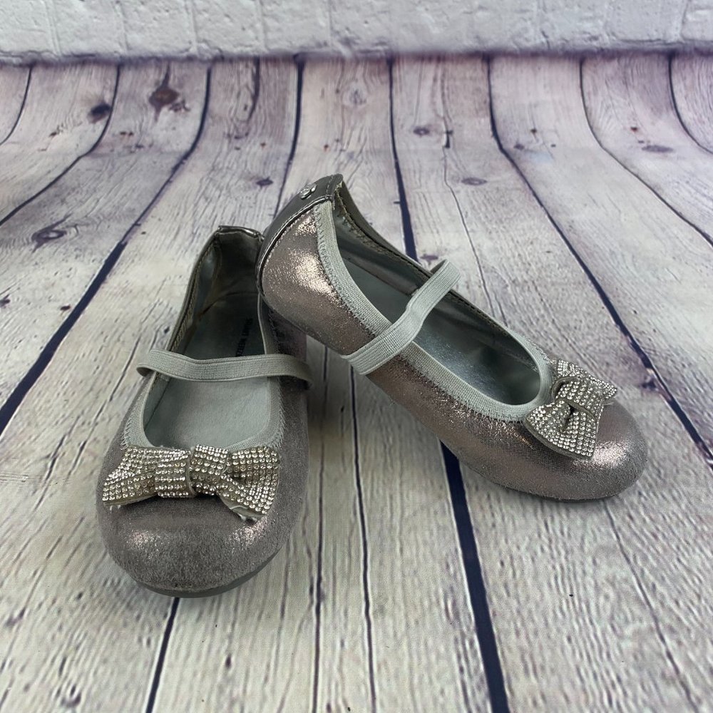 Stuart Weitzman Girls Fannie Glitz-T Flat Shoes - Picture 2 of 8
